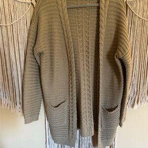 Wishlist Tan Women's Cardigan Sweater